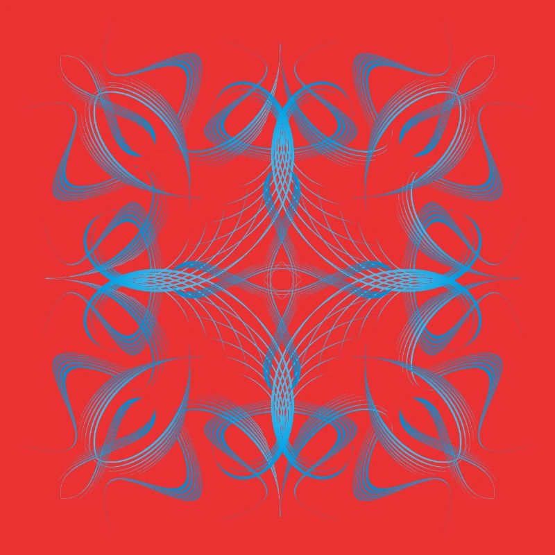Delicate dynamic blue line pattern