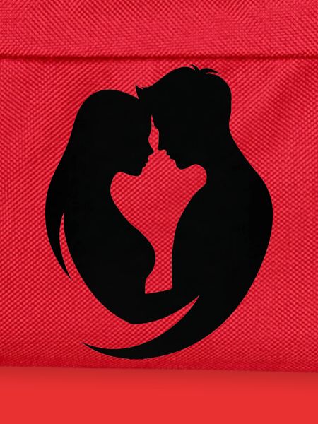 Paar-Silhouetten-Umarmung
