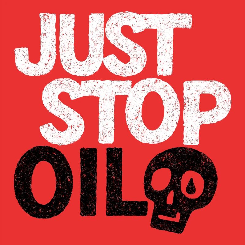 Bold 'Just Stop' Protest Graphic