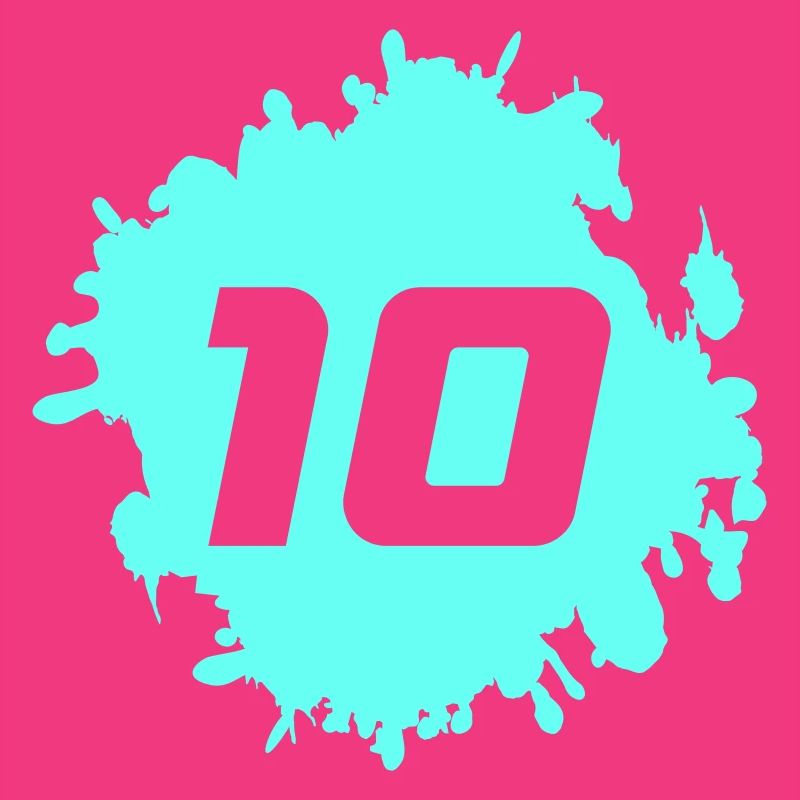 Neon 10 splash design