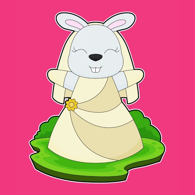bunny bride veil wedding