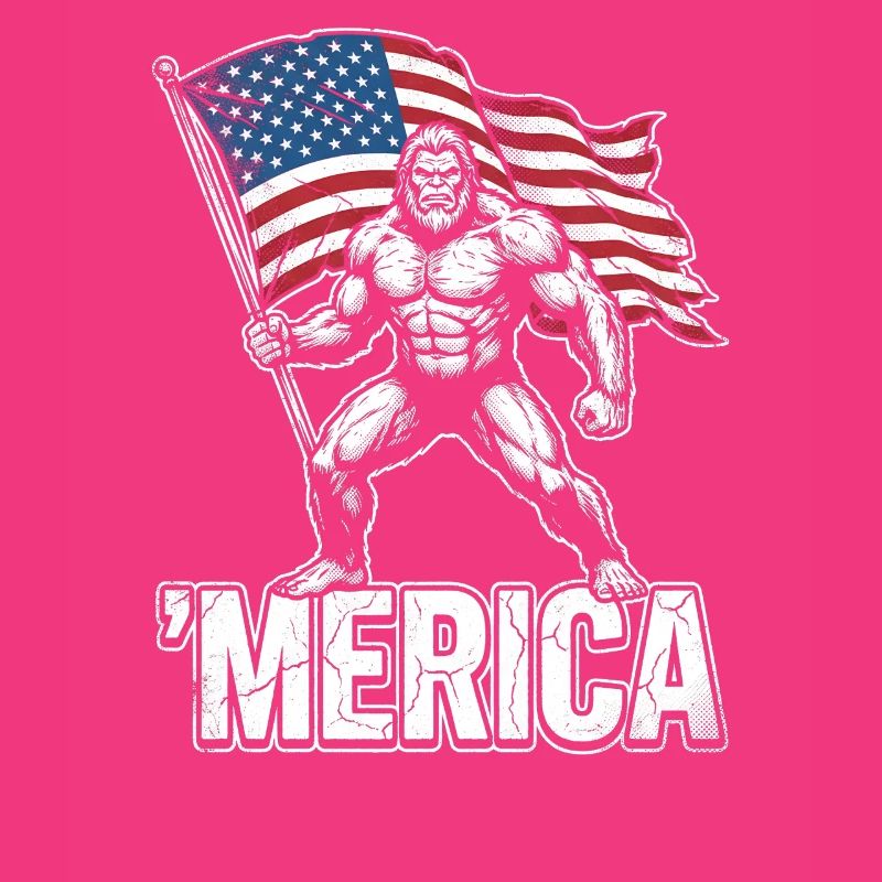 Amerika Bigfoot Lustiger Bigfoot zum 4. Juli Ameri