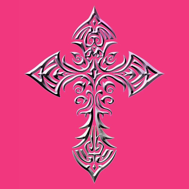 Cruciform Tribal Gradient Cross