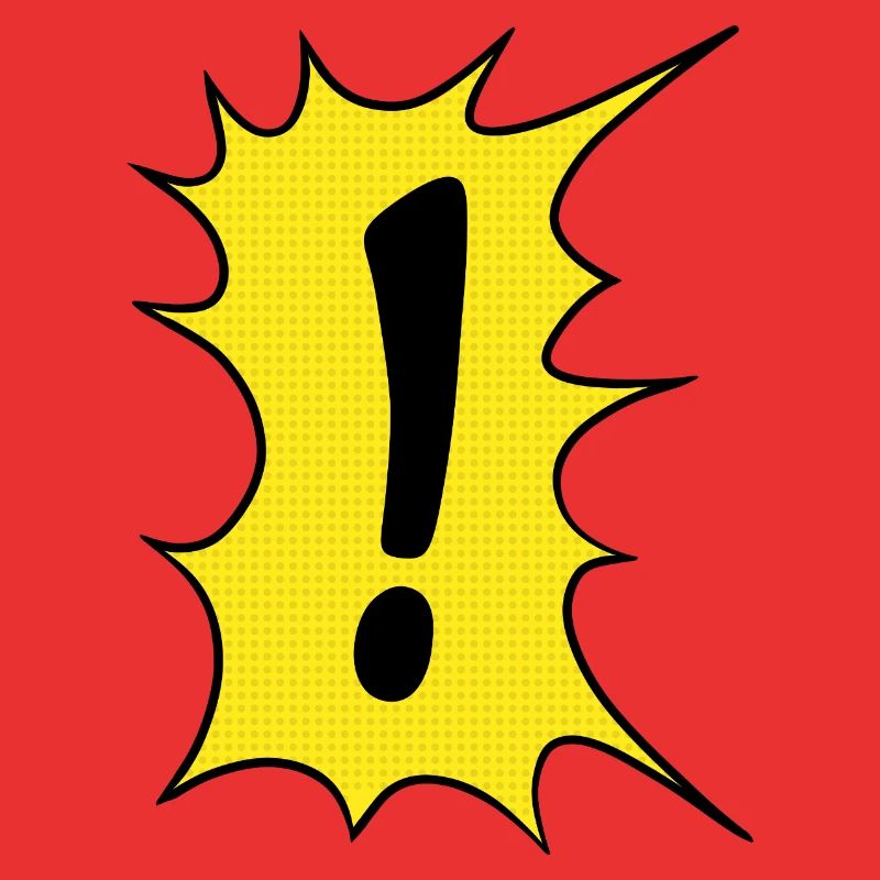 The exclamation mark in comic style
