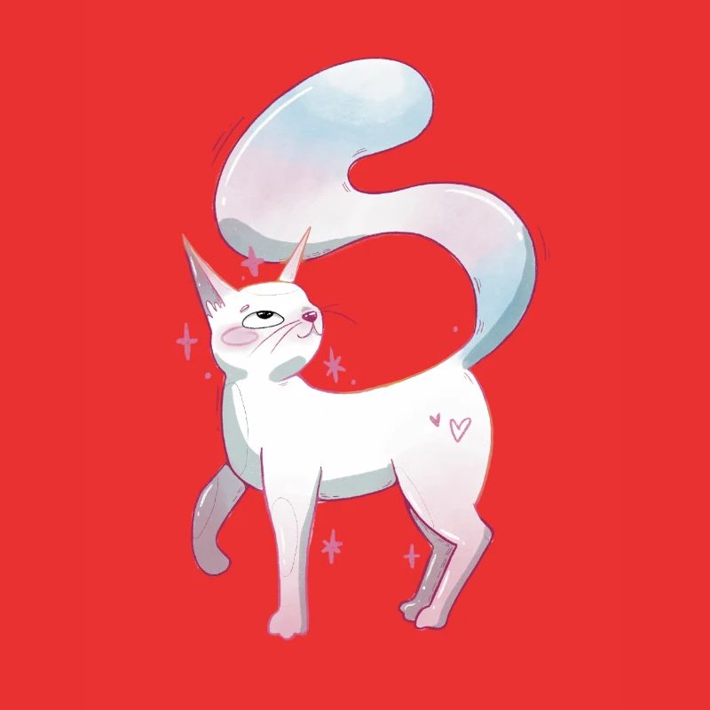 Fierté trans de chat mignon