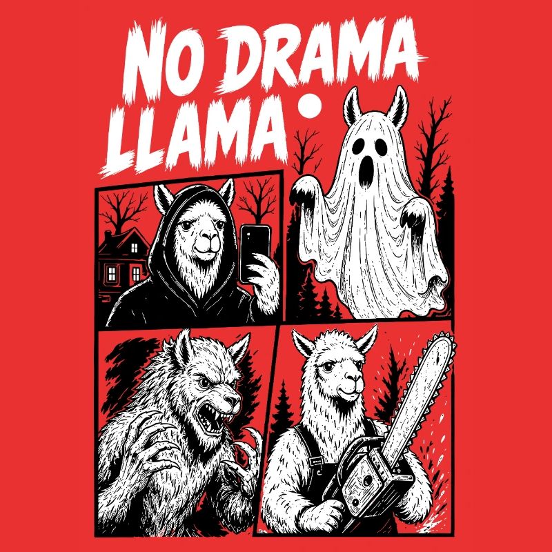 Sans drame Llama Horror Comic
