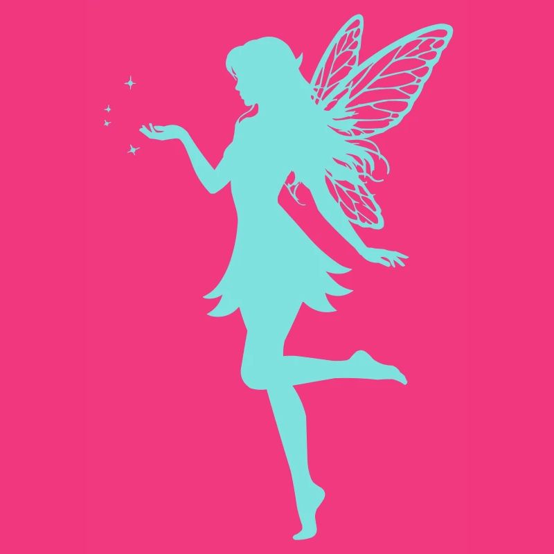 Feen-Silhouette mit Sternen