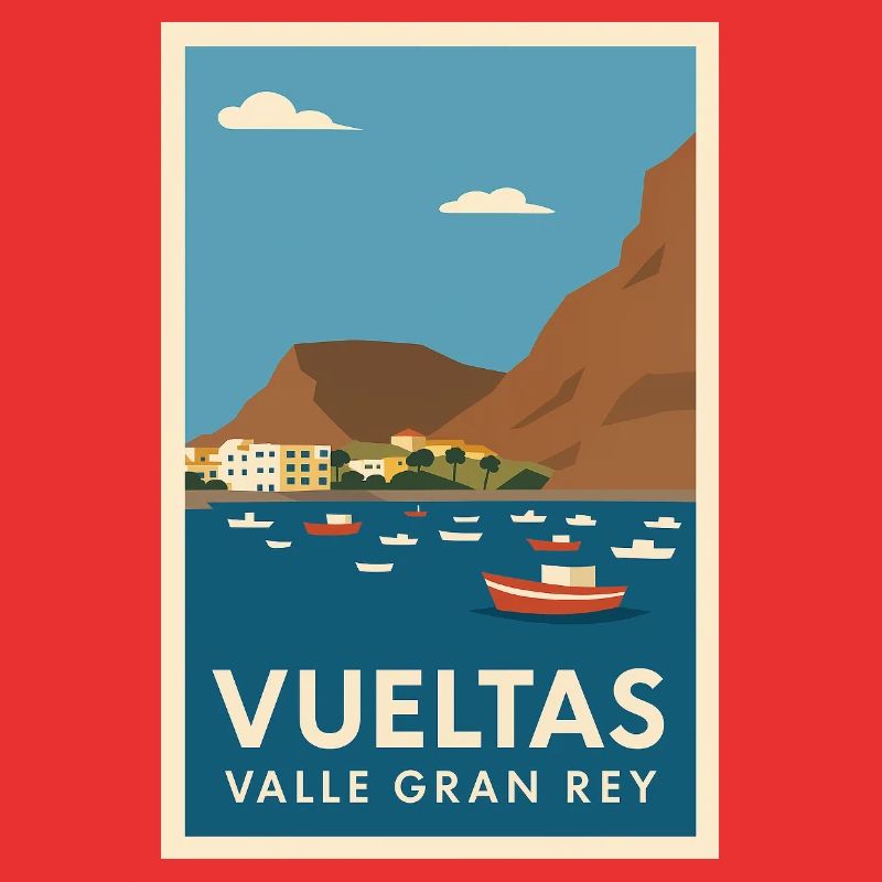 Affiche côtière de la Vuelta Valle Gran Rey