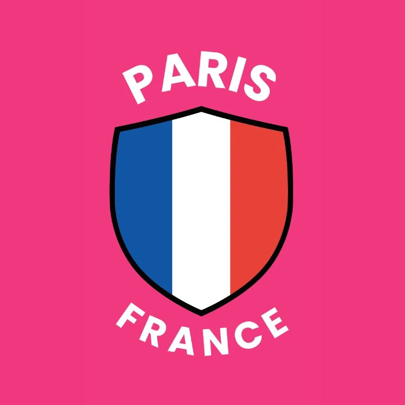 Paris Flag Shield Emblem