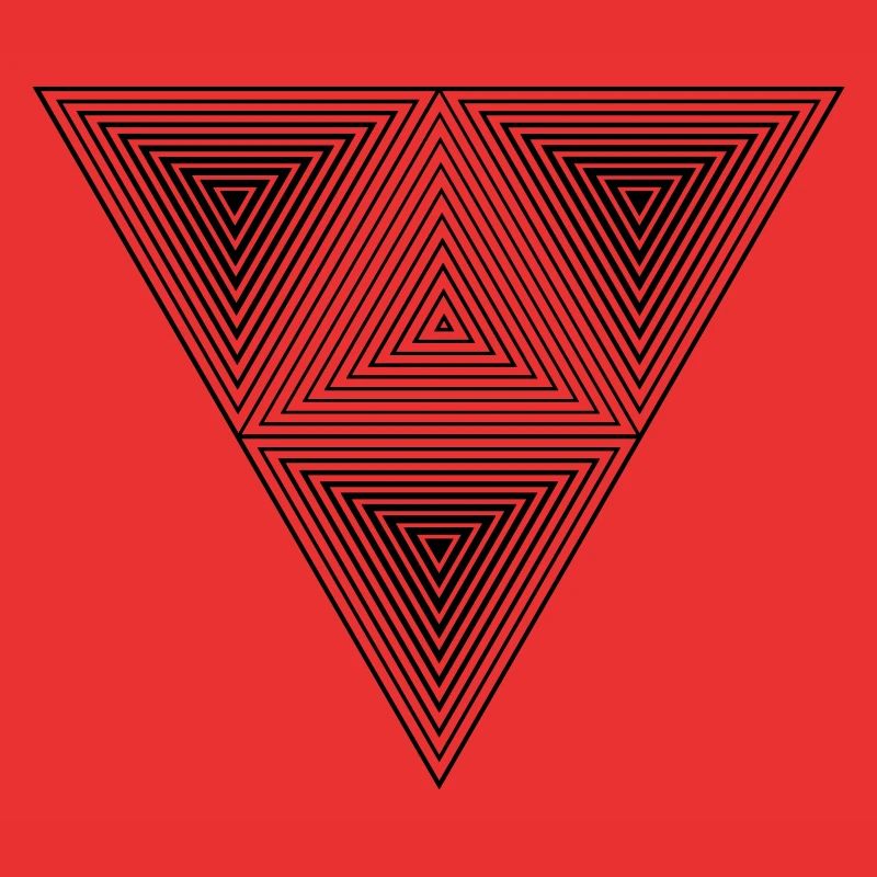 Optical illusion (Hipster Dreick) B&w Art
