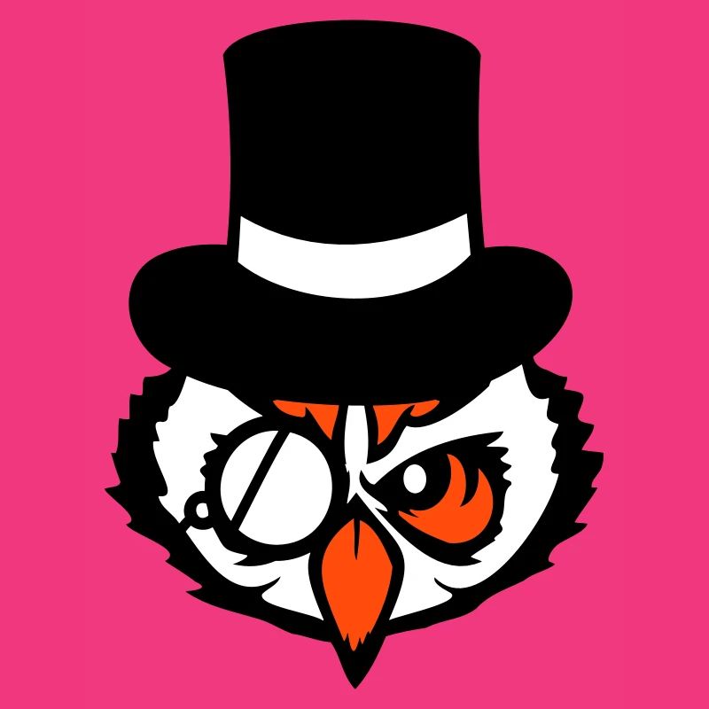 Sir Owl Top Hat Monocle Glasses Rich Mr.