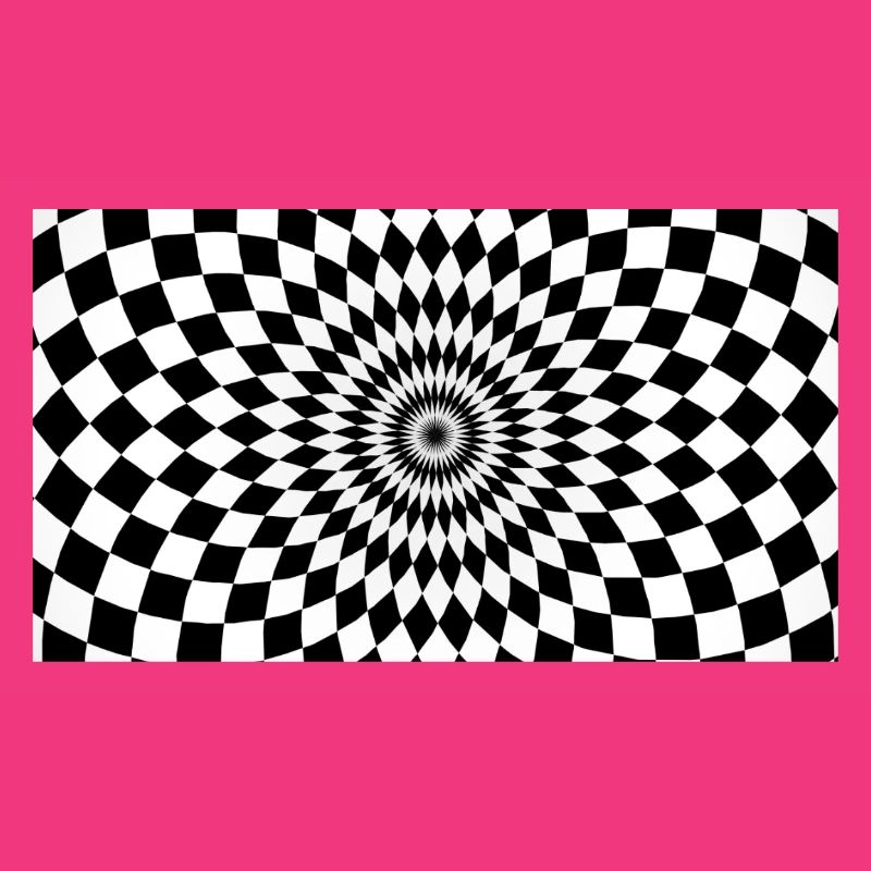 Optical Vortex Checker Illusion