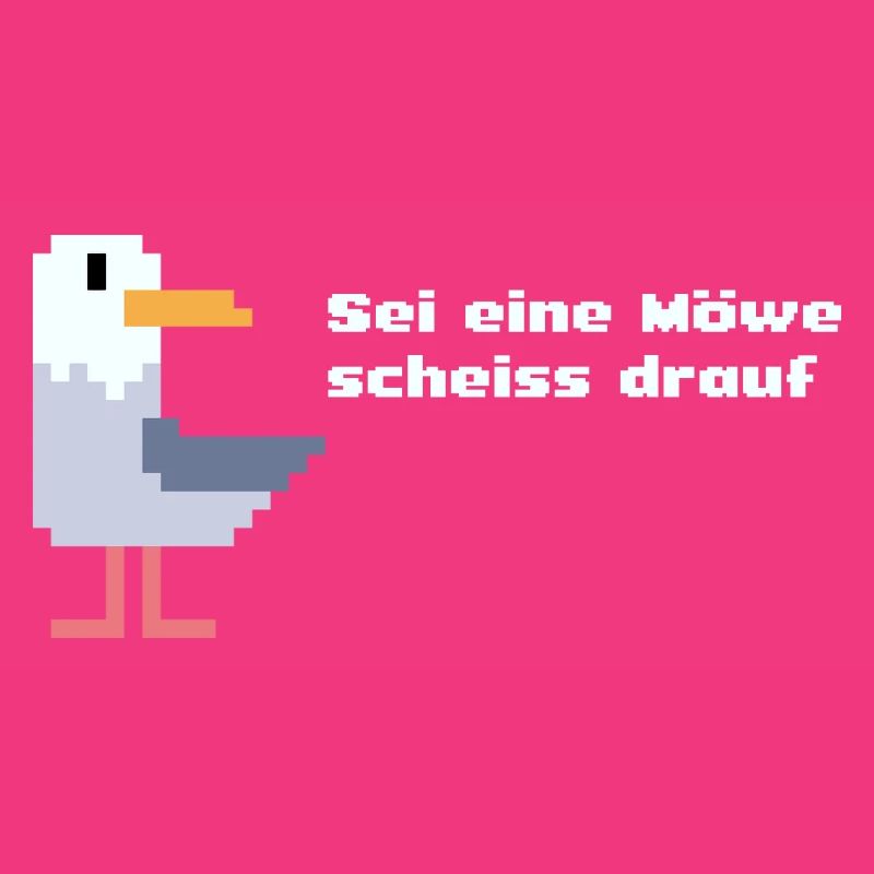 sei eine pixel Möwe