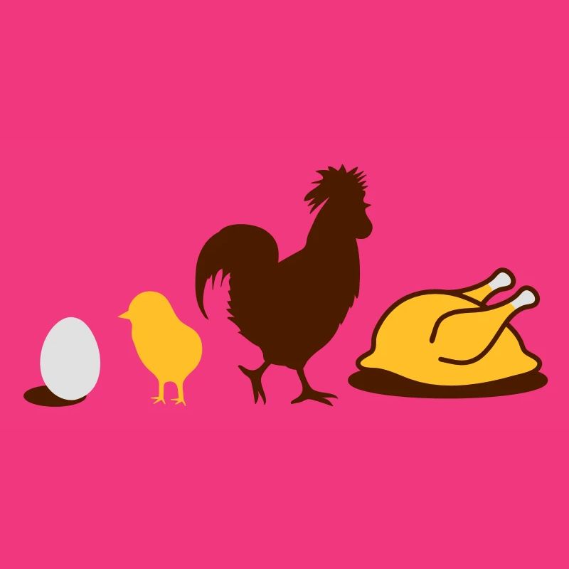 Egg,chick, rooster and chicken poultry Evolution