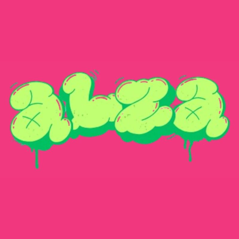 Conception de style graffiti vert vif