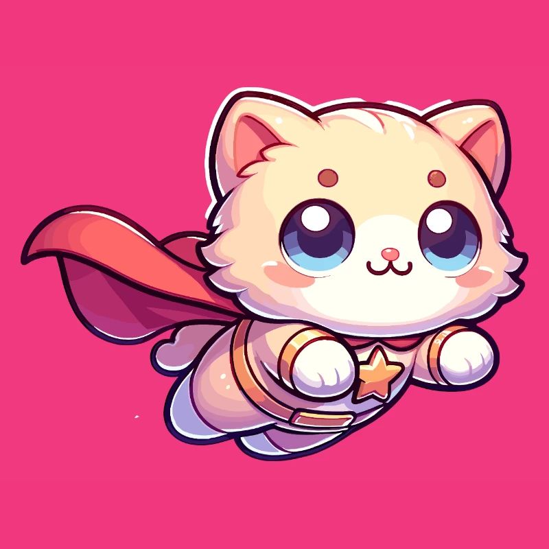 Superheld Katze Kätzchen Helden Mieze