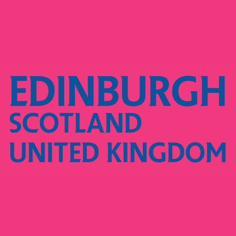 Édimbourg – Écosse Textdesign