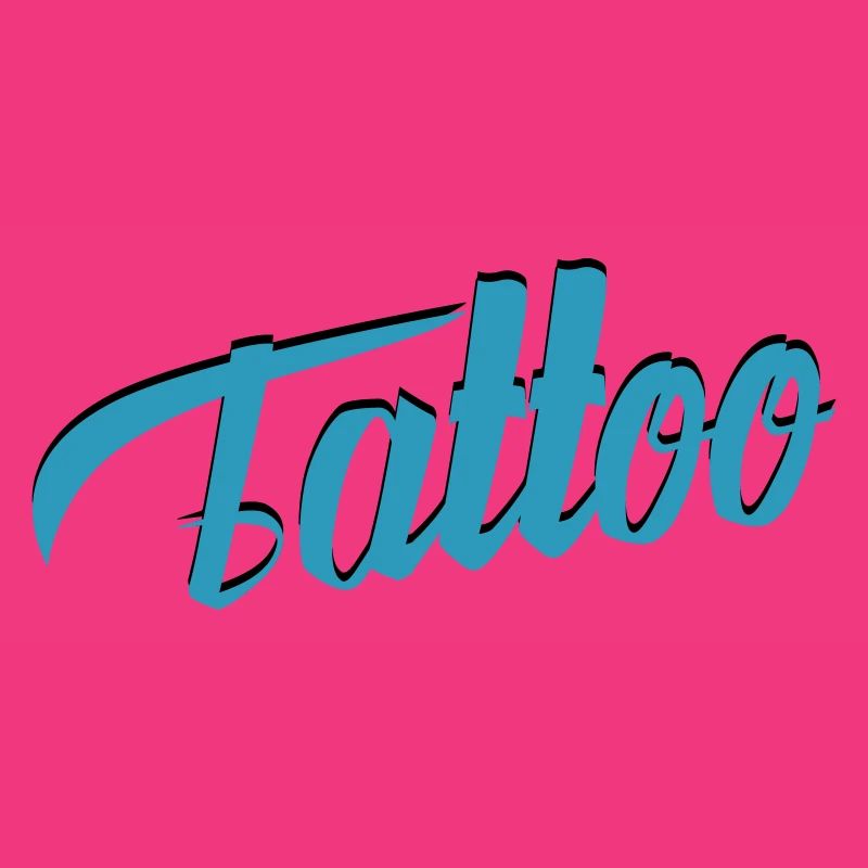 Tattoo Script in Teal