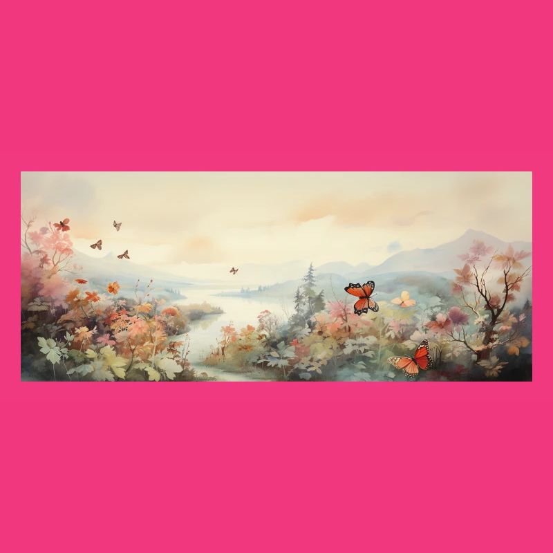 Landschaft mit Schmetterling