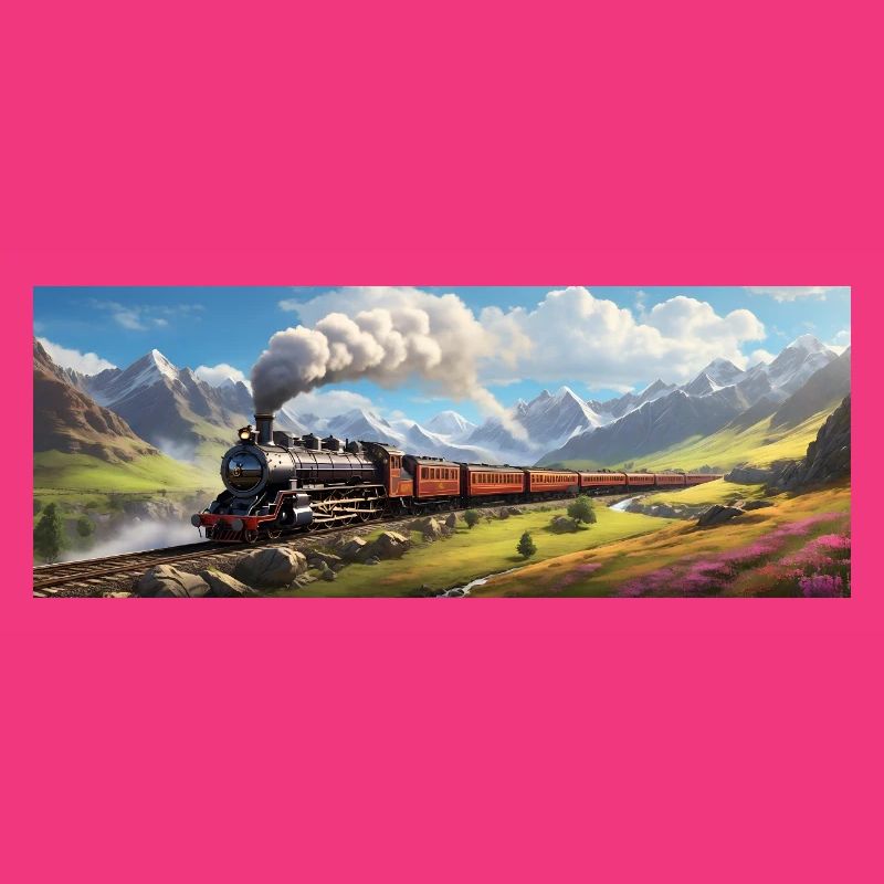 Nostalgischer Eisenbahnzug mit Dampflokomotive