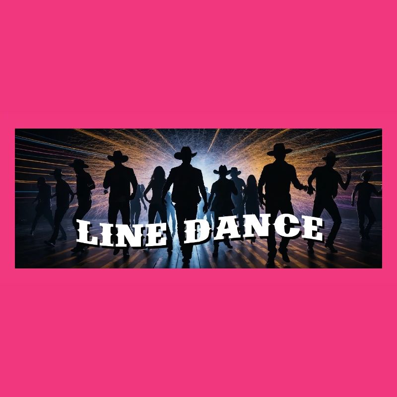 Line dance group dancing