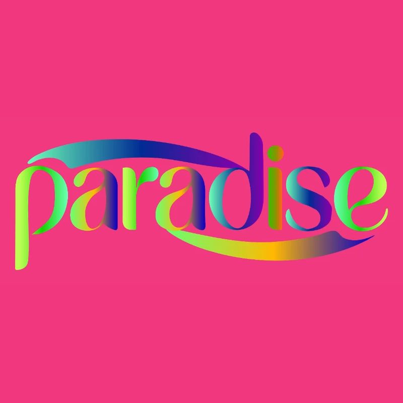 Paradise Rainbow Script Design