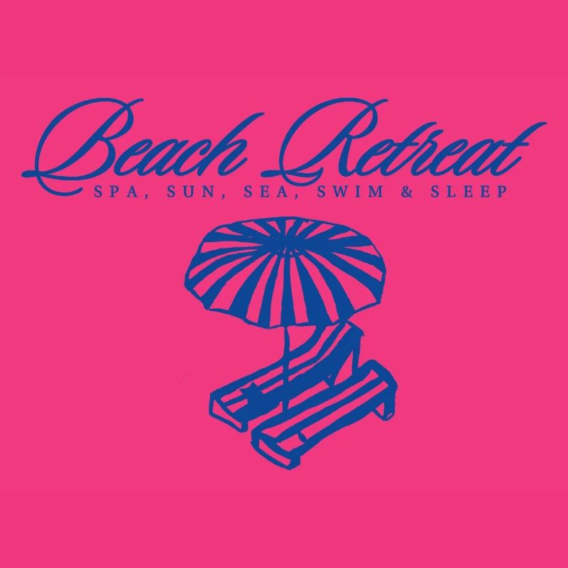 Logo de la retraite de plage avec parasol