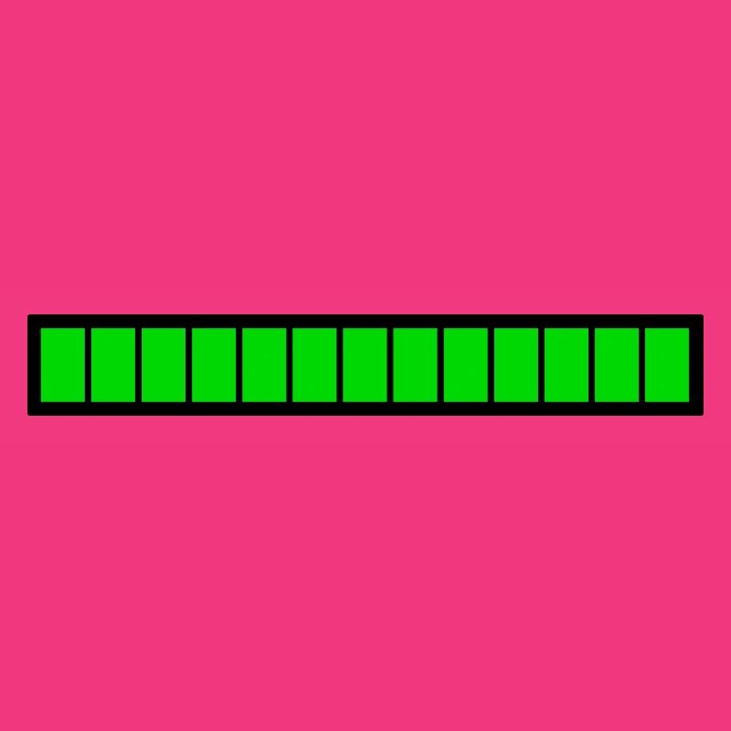 Rectangle loading bar Black Green (100%)