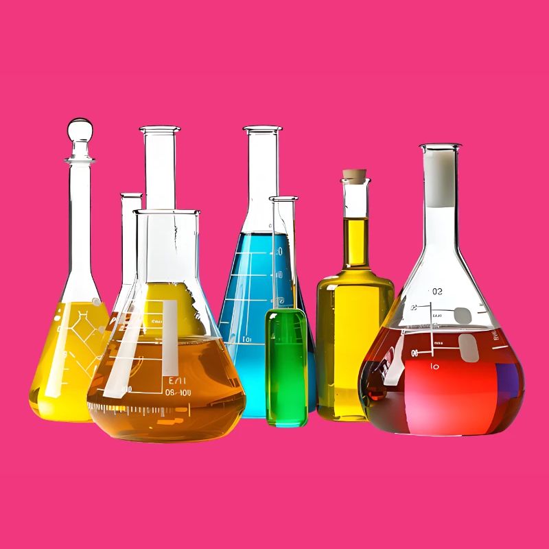 Colorful Laboratory Glassware Collection