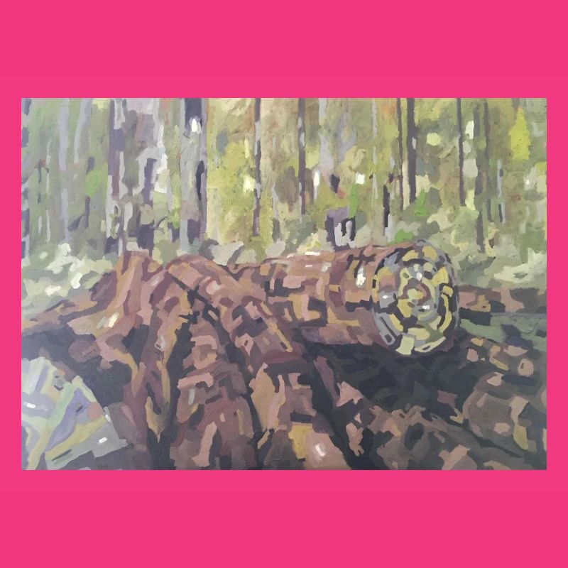 Logs in the forest – an impressionistic landscape