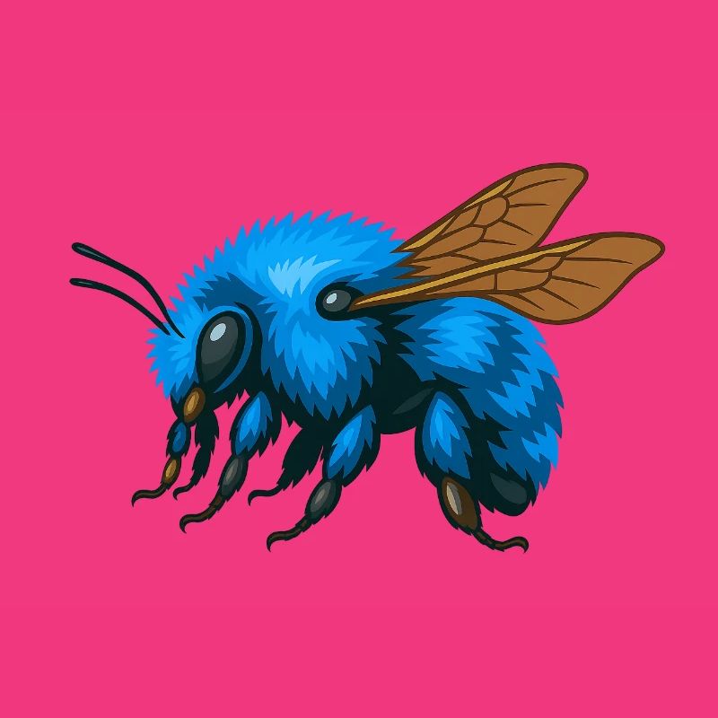 Blue bumblebee left