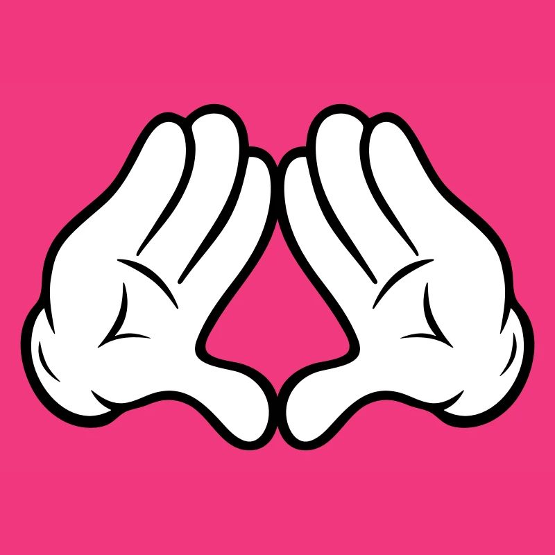 Comic Style Hands Diamond Pyramid Triangle Diamond