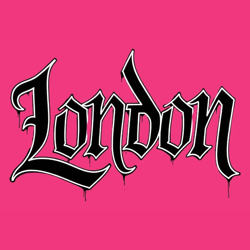 Conception typographique graphique de Londres
