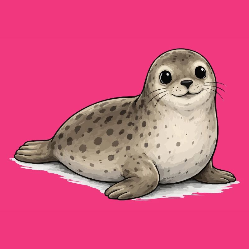 Seal Cartoon Cute Animal Pattern