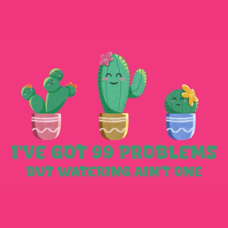 Cute cactus without problems