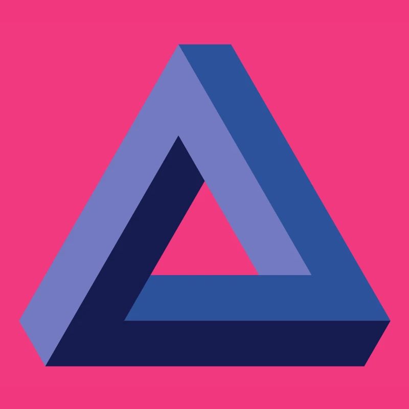 Optical illusion triangle