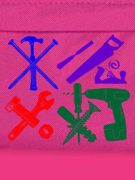 Farbe des Bauarbeiterwerkzeugs