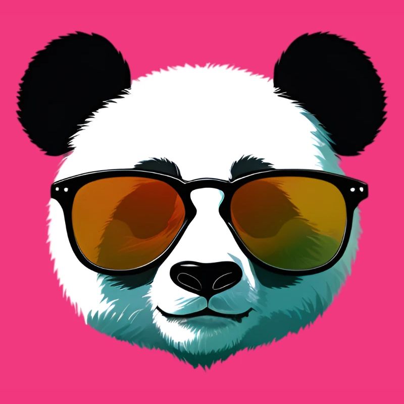 Panda with Sunglasses Gradient