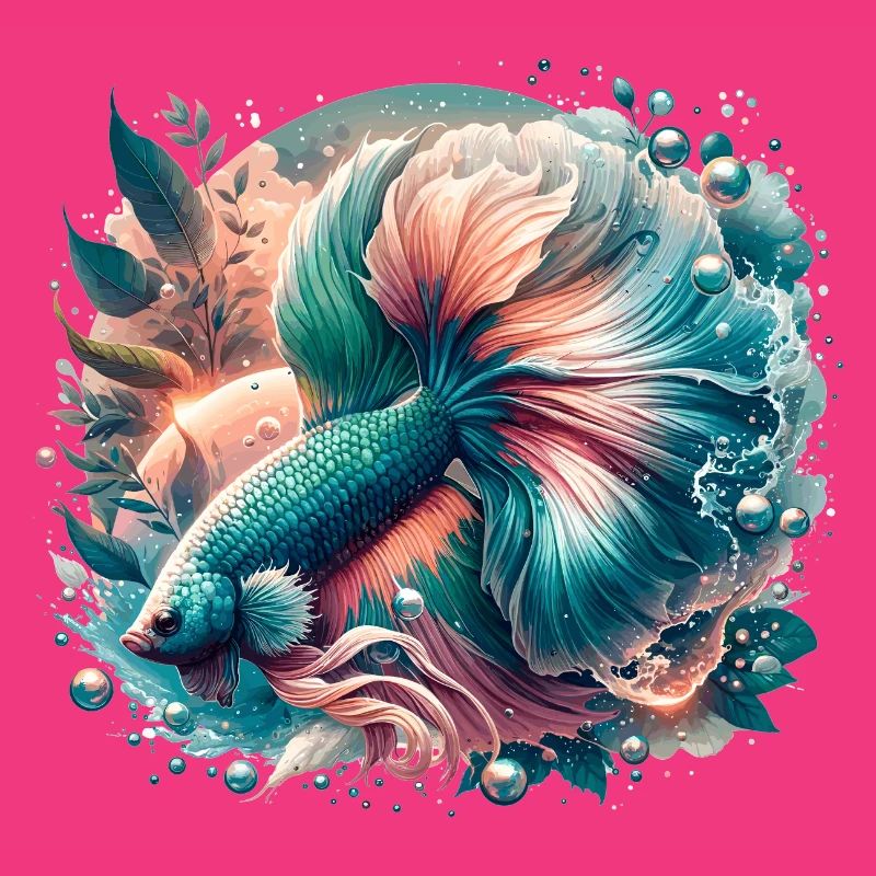 Betta splendens, poisson coloré