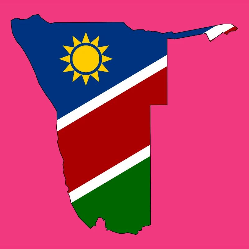 Namibia flag map