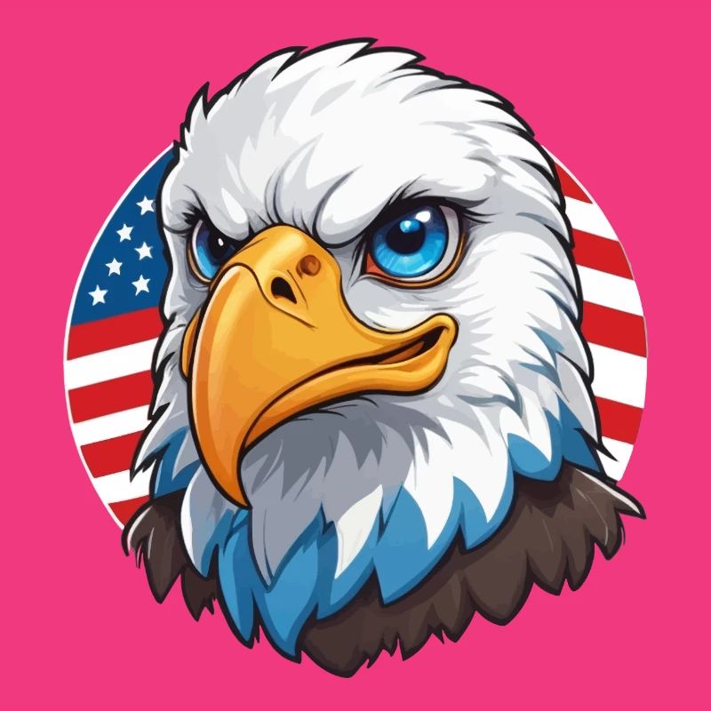 USA Flag Eaglehead Bald Eagle