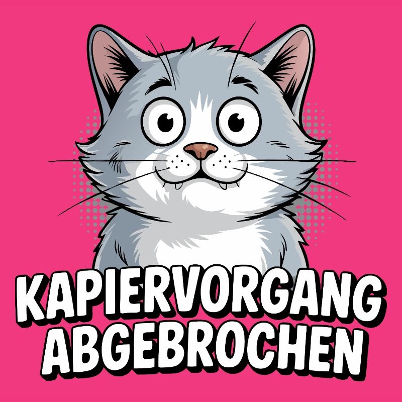 Kapiervorgang abgebrochen – Katze Comic