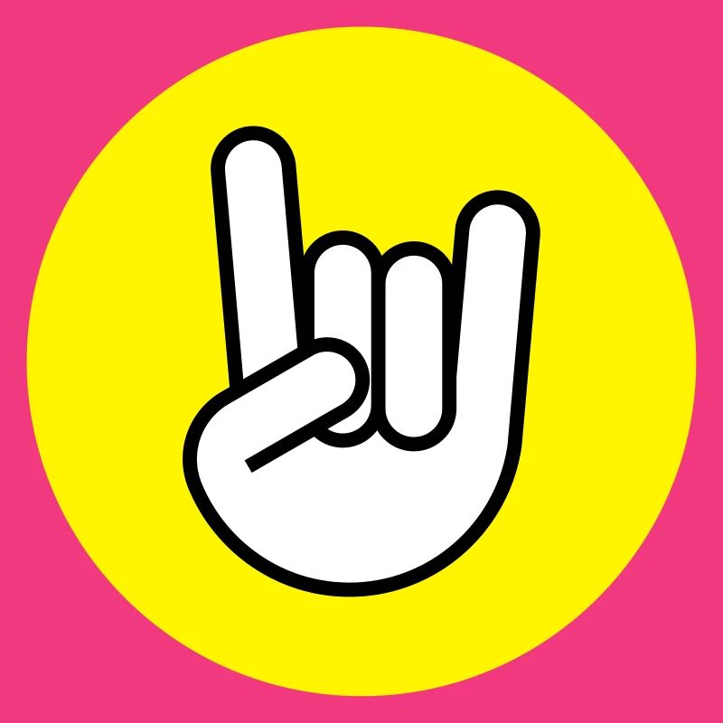 Pommes fork circle yellow