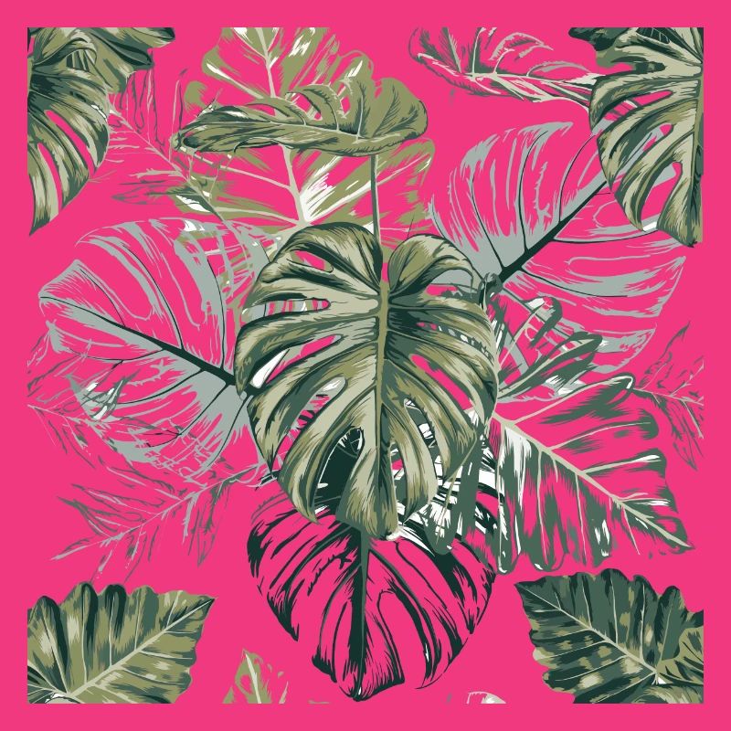 Tropical Monstera Leaves Pattern
