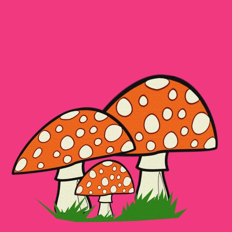 nature graphics, toadstools, great forest motifs