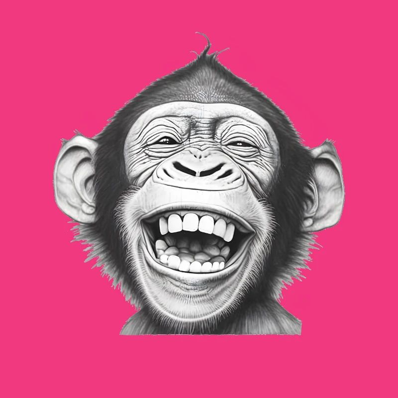 Laughing Monkey Black & White