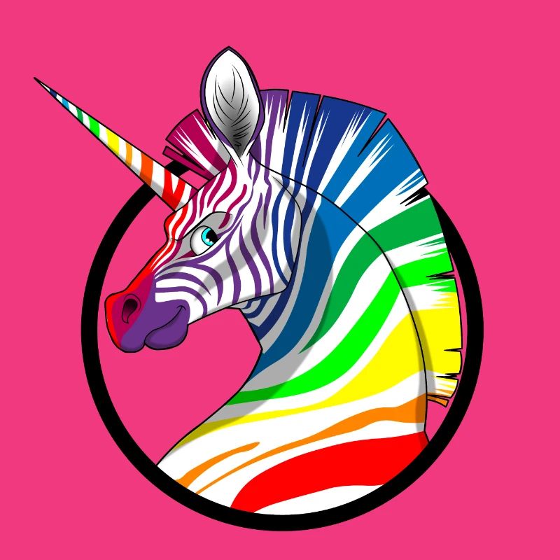Regenbogen Einhorn Zebra