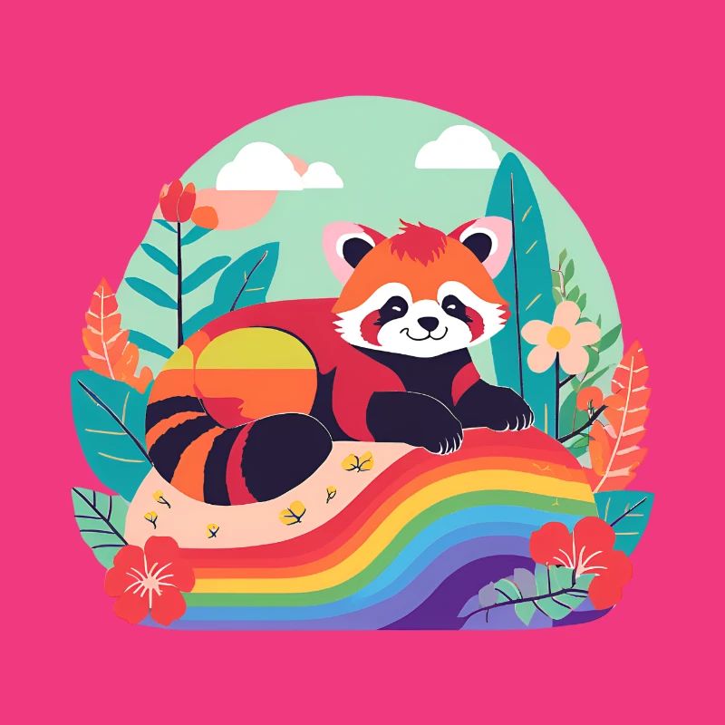 Regenbogenpanda in Ruhe