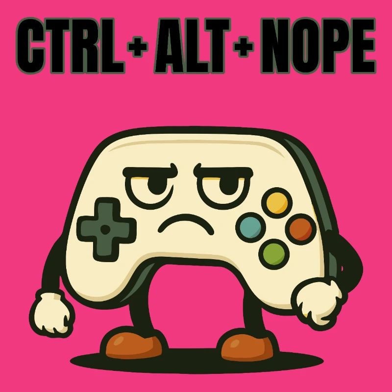 CTRL ALT NOPE Controller-Meme