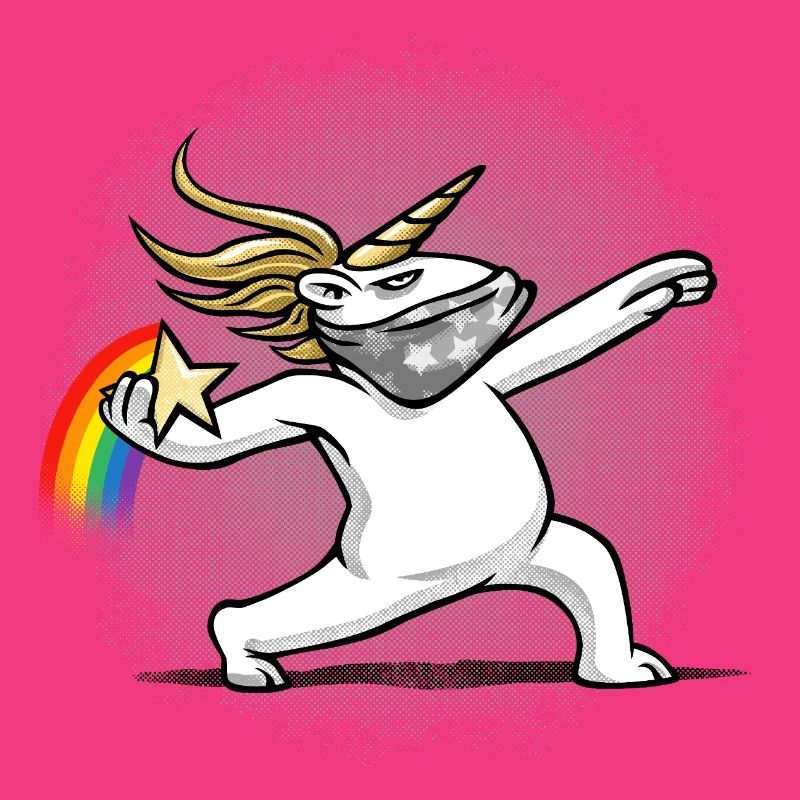 Unicorn throws a rainbow